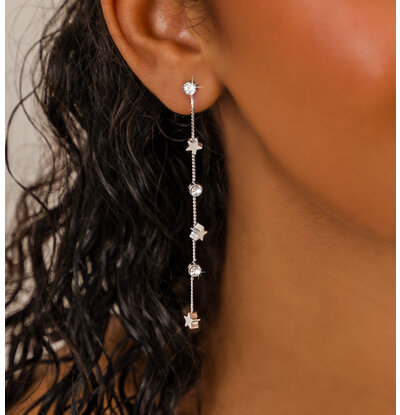 KAYA sieraden Oorbellen 'Sterrenhemel'  | Stainless Steel