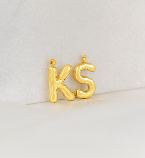 KAYA sieraden Loose letter charm ‘Bubble’ | Stainless Steel
