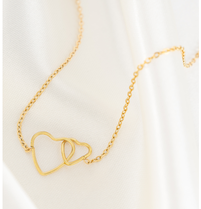 KAYA sieraden Ketting Two Hearts