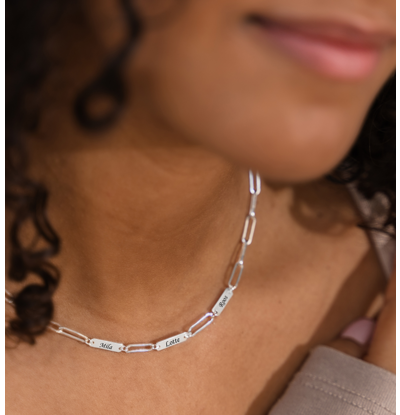 KAYA sieraden Ketting met 3 Namen 'Closed Forever'