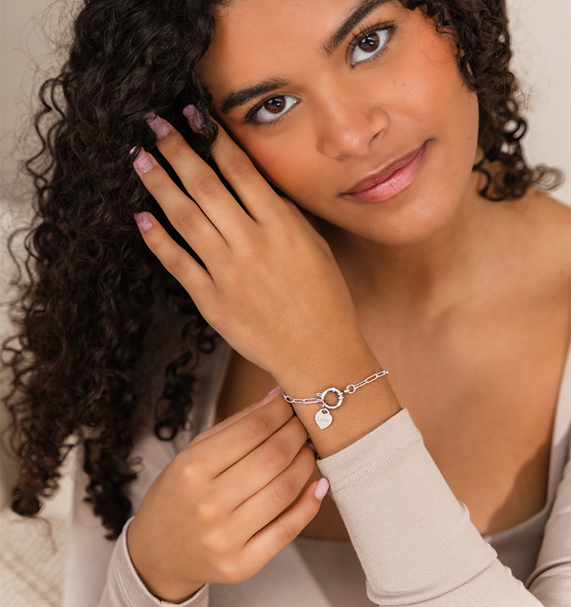 Ringarmband Handketting Zilver Met Zirkonia - Elegante Stapelbare Schakelketting Voor Vrouwen