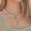 KAYA sieraden Pearl Necklace with Large Clasp | Stainless Steel
