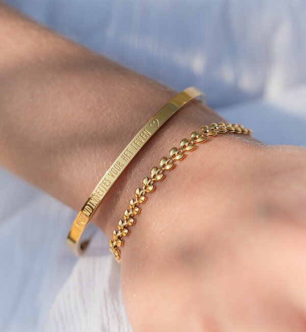 KAYA sieraden Armband met Blaadjes | Stainless Steel