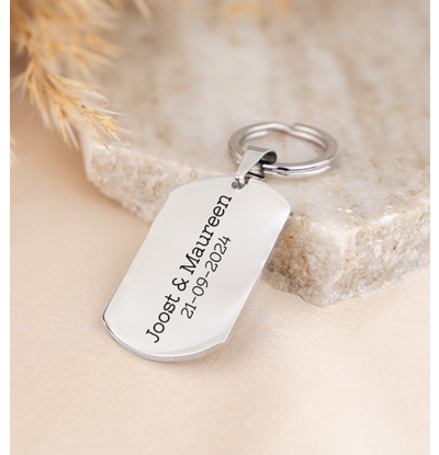 KAYA sieraden Engraved name keychain