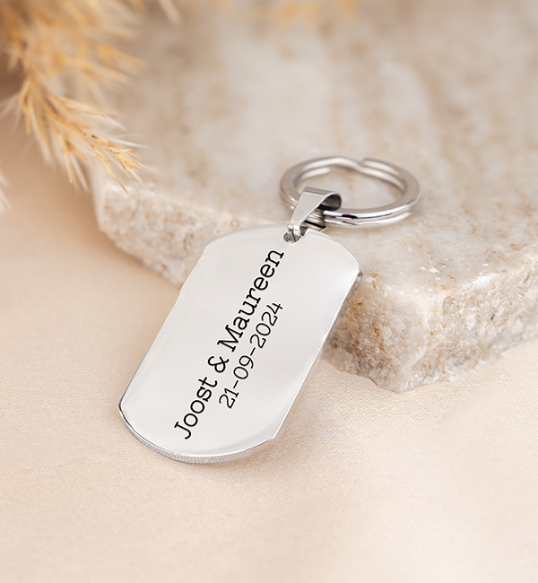 KAYA sieraden Engraved name keychain