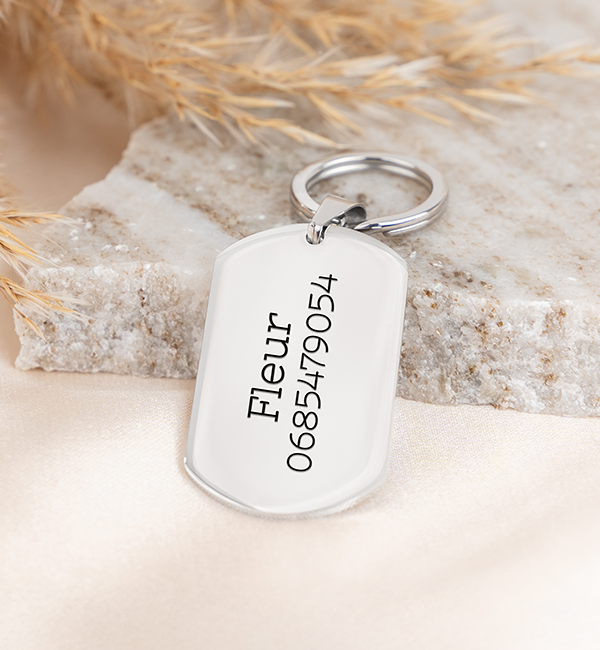 KAYA sieraden Engraved name keychain