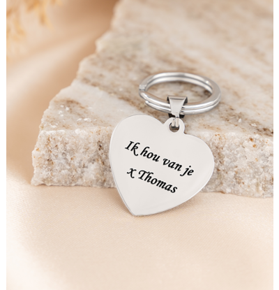 KAYA sieraden Keychain with engraving - Heart