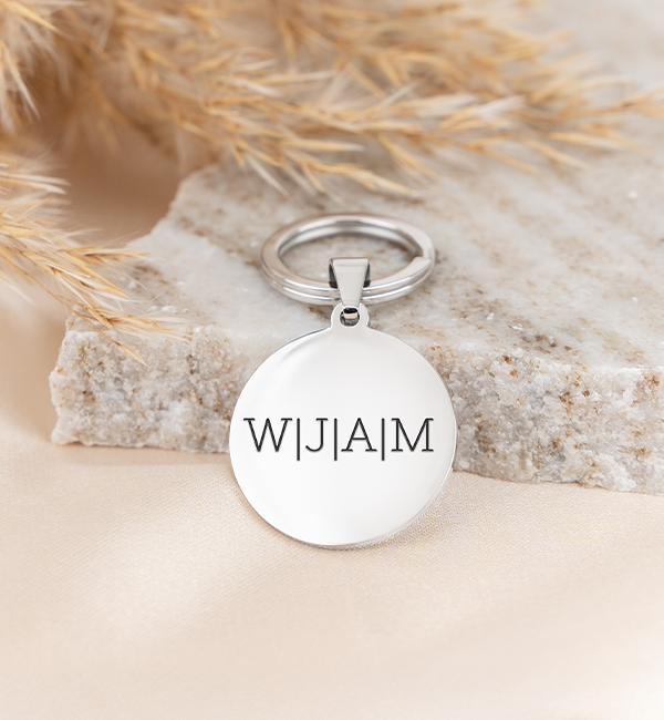 KAYA sieraden Engraved name keychain – Disc