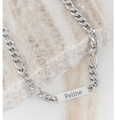 KAYA sieraden Men's Link Chain with 1 Name