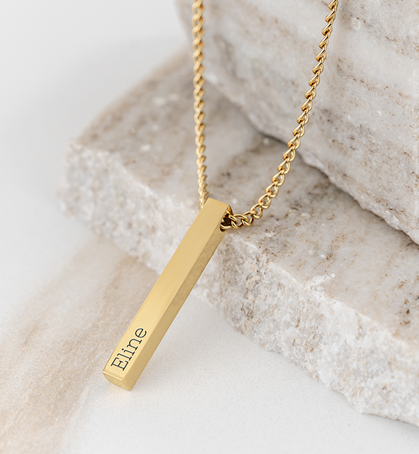 KAYA sieraden Men's Necklace with Name Bar XL | Stainless Steel