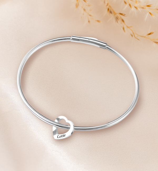 KAYA sieraden Charm Bracelet with Heart | Create Your Own | Stainless Steel