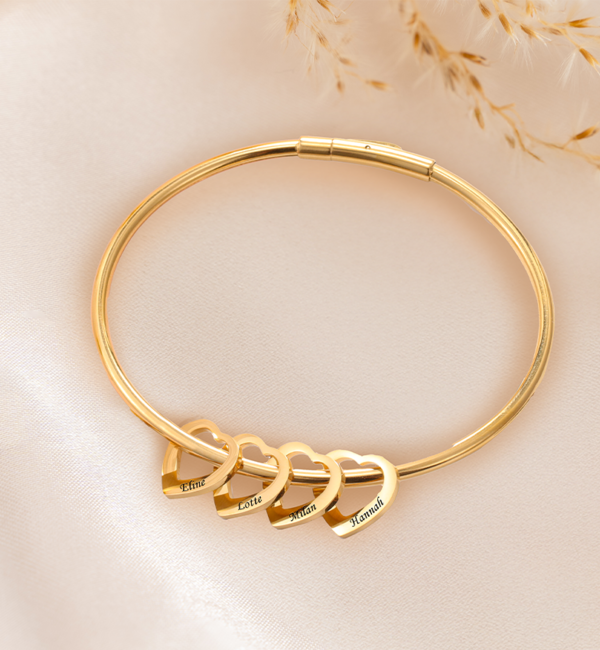 KAYA sieraden Charm Bracelet with Heart | Create Your Own | Stainless Steel