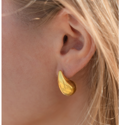 KAYA sieraden Statement Earrings 'Flat Hoops' | Stainless Steel - Copy