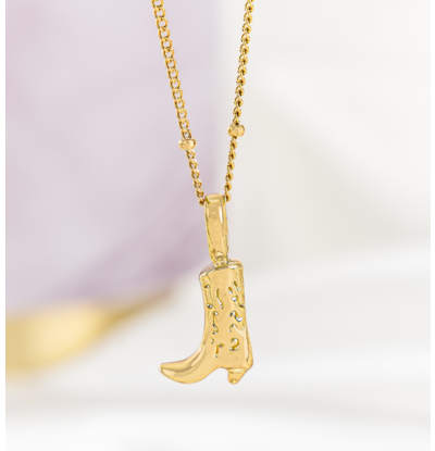 KAYA sieraden Beaded Necklace with Cowboy Boot