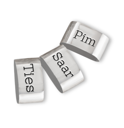 KAYA sieraden Loose engraved charm link chain gourmet