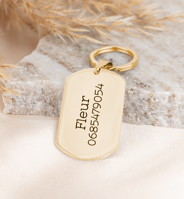 KAYA sieraden Engraved name keychain