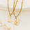 KAYA sieraden Moeder en Dochter Kettingen Set met Letter |  Stainless Steel