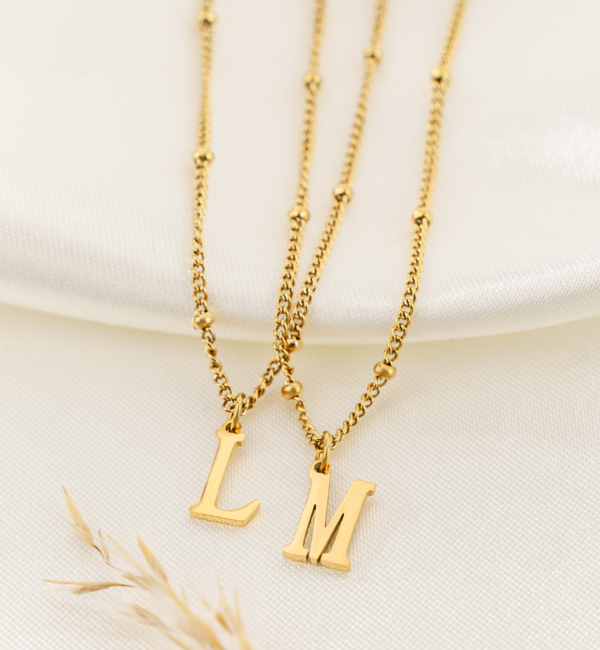 KAYA sieraden Friendship necklaces with letter | Set of two