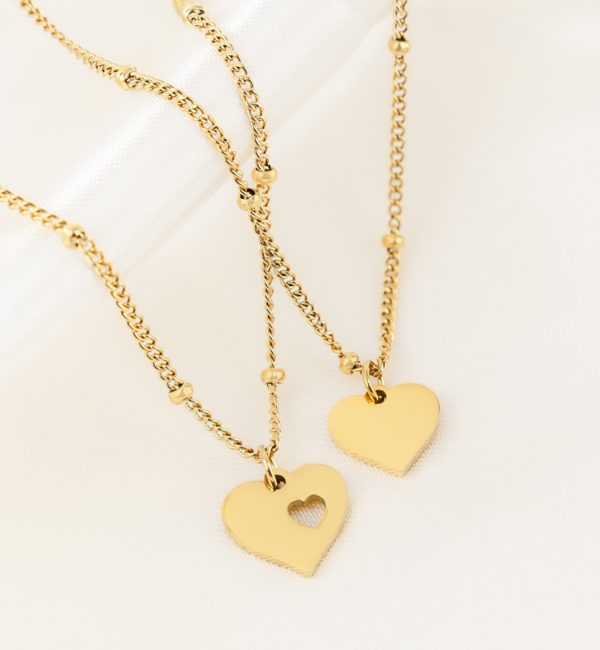 KAYA sieraden Mother Daughter necklace set Hearts