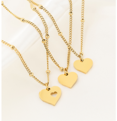 KAYA sieraden (charm still needs to be placed) Mother and 2 Daughters necklaces Set Heats | Without engraving