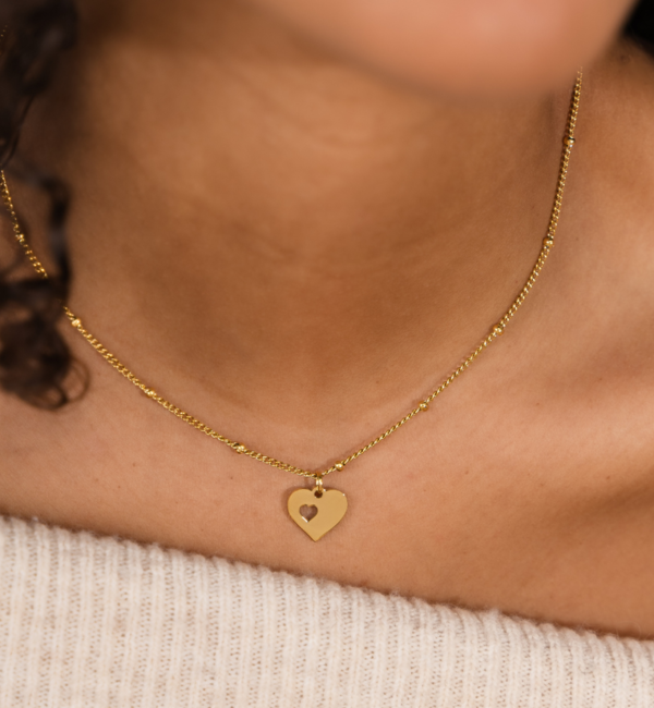 KAYA sieraden Mother Daughter necklace set Hearts