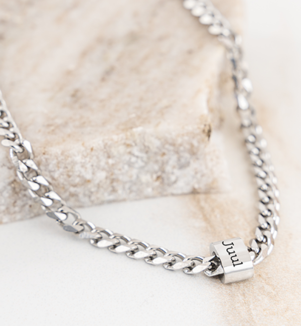 Sieraden Heren schakelketting Gourmet met Namen | Stel zelf samen