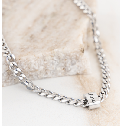 Sieraden Men’s chain necklace Gourmet with 1 name | Stainless Steel