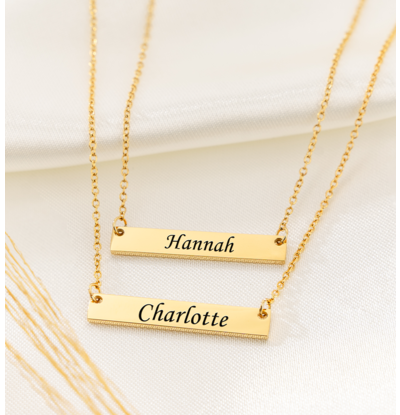 KAYA sieraden Friendship Necklace for 2 with Name