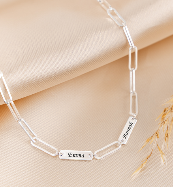 KAYA sieraden Necklace with 2 names Closed Forever