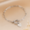 KAYA sieraden Chain bracelet with round clasp and heart | Stainless Steel