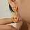 KAYA sieraden Statement drop earrings with open hearts | Stainless Steel Gold