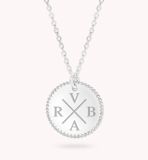 KAYA sieraden Necklace with Letter 'Beaded Disc'
