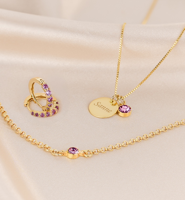 KAYA sieraden Necklace ‘Sparkling’ with name