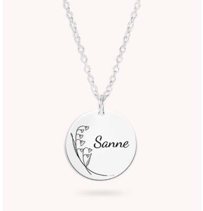 KAYA sieraden Name Necklace with Birth Flower