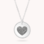 Gegraveerde sieraden Ketting met Vingerafdruk 'Beaded Hart' - Zwart