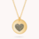 Gegraveerde sieraden Necklace with Fingerprint 'Beaded Heart' - Black