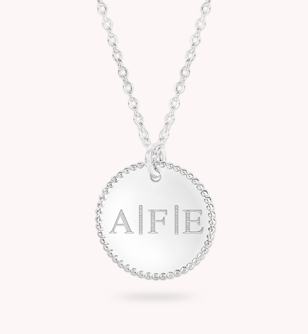 KAYA sieraden Necklace with Letter 'Beaded Disc'
