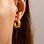 KAYA sieraden Open textured hoop earrings | Stainless Steel Gold