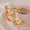 KAYA sieraden Statement Oorringen Gedraaid 40mm  |  Stainless Steel Goud