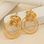 KAYA sieraden Long statement circle earrings | Stainless Steel Gold
