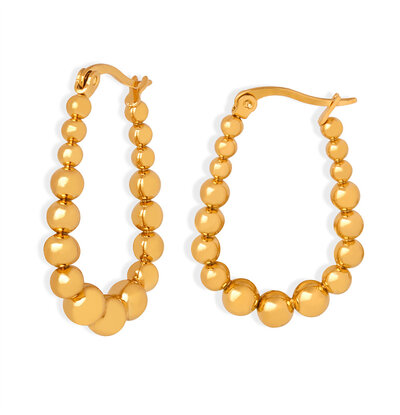 KAYA sieraden Statement earrings ‘Hotter Than Gold’ | Stainless Steel Gold