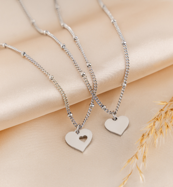 KAYA sieraden Mother Daughter necklace set Hearts