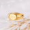 KAYA sieraden Signet ring initials | Gold plated