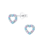 KAYA sieraden Silver children’s earrings Blue Heart with crystals