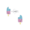 KAYA sieraden Silver children’s earrings Ice Pop with crystals