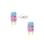 KAYA sieraden Silver children’s earrings Double Ice Pop with crystals