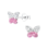 KAYA sieraden Silver children’s earrings Butterfly Crystal