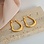 KAYA sieraden Bold organic statement earrings | Stainless Steel Gold