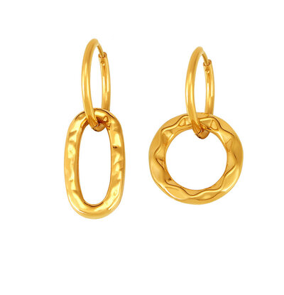 KAYA sieraden Double hoop earrings | Stainless Steel Gold