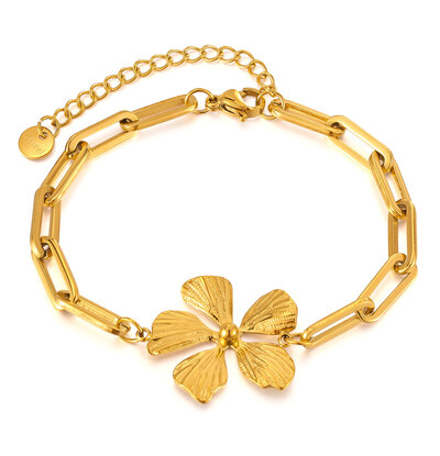 KAYA sieraden Schakelarmband met Bloem